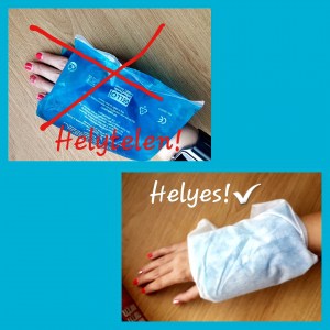 A hideg ugyanúgy bőrégést tud előidézni, mint atúl meleg, így a védőtasakot mindig használjuk.